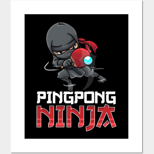 Pingpong Ninja Table Tennis Pingpong Player Posters and Art